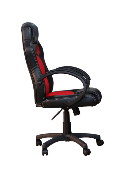 SCAUN GAMING SPACER imitatie piele & material textil, black &