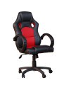 SCAUN GAMING SPACER imitatie piele & material textil, black &