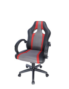 SCAUN GAMING SPACER imitatie piele & material textil, black & 2