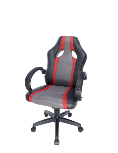 SCAUN GAMING SPACER imitatie piele & material textil, black & SCAUN GAMING SPACER imitatie piele & material textil, black &