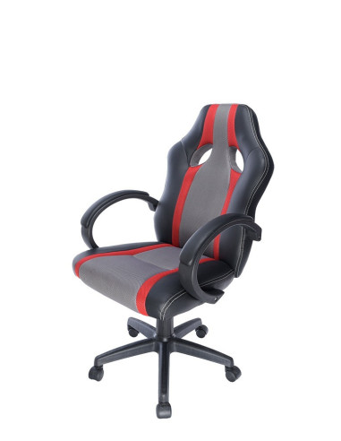 SCAUN GAMING SPACER imitatie piele & material textil, black & SCAUN GAMING SPACER imitatie piele & material textil, black &
