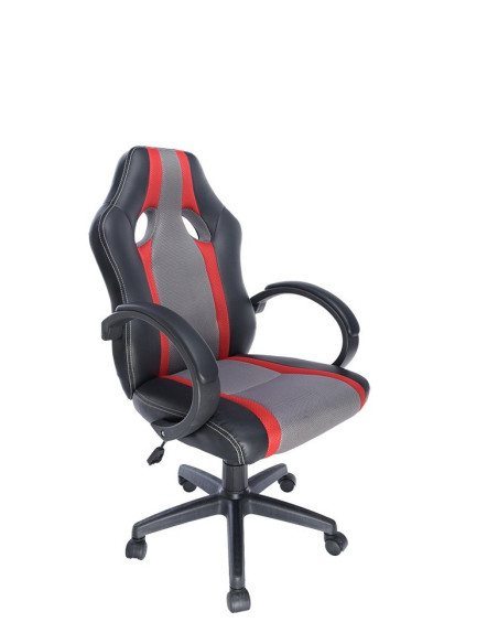 SCAUN GAMING SPACER imitatie piele & material textil, black & SCAUN GAMING SPACER imitatie piele & material textil, black &