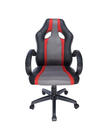 SCAUN GAMING SPACER imitatie piele & material textil, black & SCAUN GAMING SPACER imitatie piele & material textil, black &