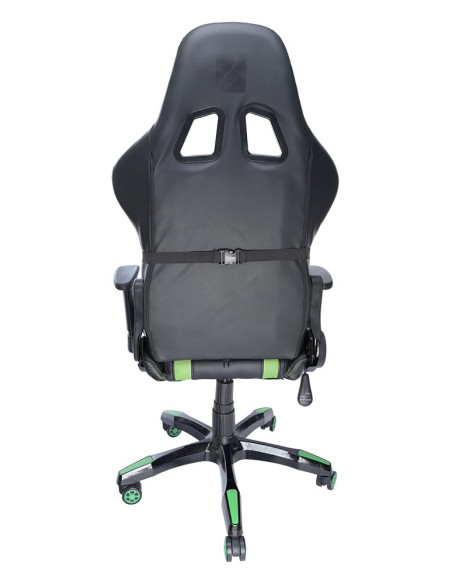 SCAUN GAMING SPACER imitatie piele, black & green, brate SCAUN GAMING SPACER imitatie piele, black & green, brate