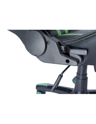 SCAUN GAMING SPACER imitatie piele, black & green, brate SCAUN GAMING SPACER imitatie piele, black & green, brate