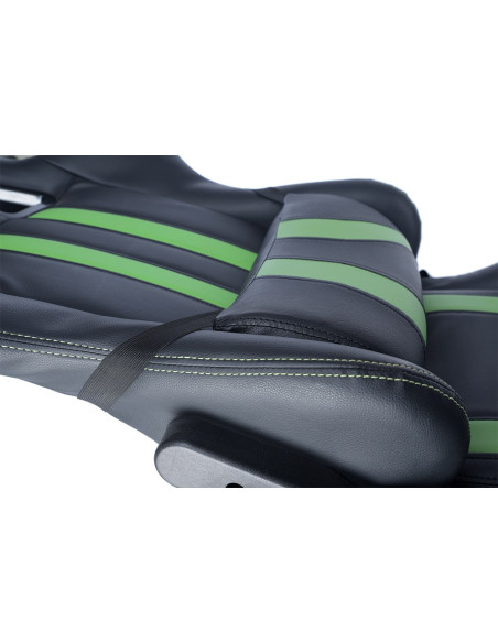 SCAUN GAMING SPACER imitatie piele, black & green, brate SCAUN GAMING SPACER imitatie piele, black & green, brate