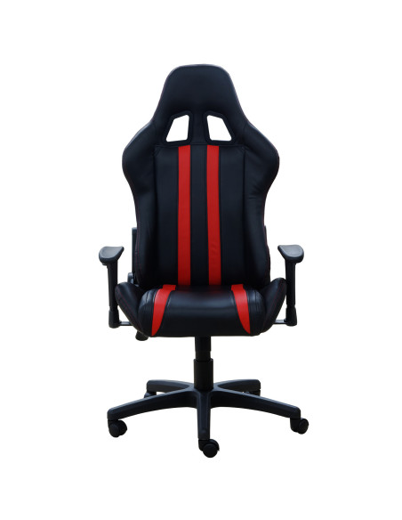 SCAUN GAMING SPACER imitatie piele, black & red, brate