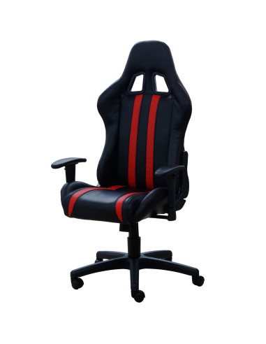 SCAUN GAMING SPACER imitatie piele, black & red, brate