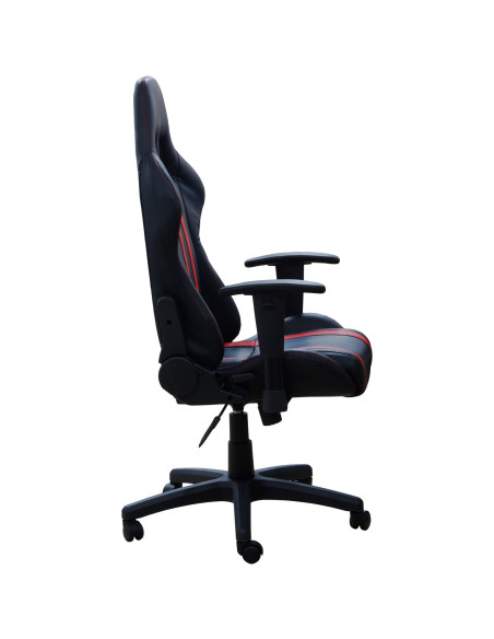 SCAUN GAMING SPACER imitatie piele, black & red, brate