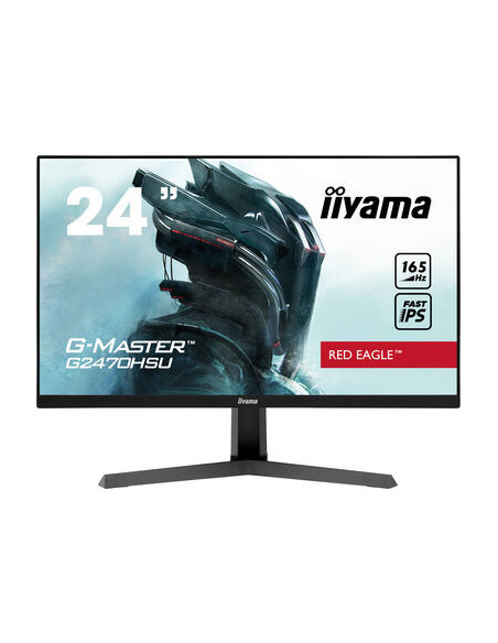 IIYAMA 24" ETE Fast IPS Gaming, G-Master Red Eagle, FreeSync Premium, 1920x1080@165Hz, 250cd m², 1100 1, HDMI, DisplayPort, 0,8m