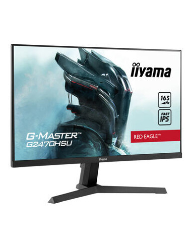 IIYAMA 24" ETE Fast IPS Gaming, G-Master Red Eagle, FreeSync Premium, 1920x1080@165Hz, 250cd m², 1100 1, HDMI, DisplayPort, 0,8m