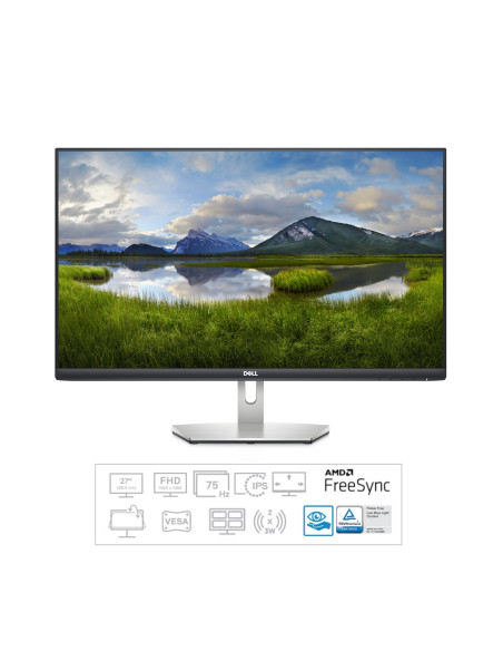 Monitor LED DELL S2721H, 27", 1920x1080 @ 75Hz, 16 9, IPS, 1000 1, 4ms, 300 cd m2, VESA, HDMI, Speakers