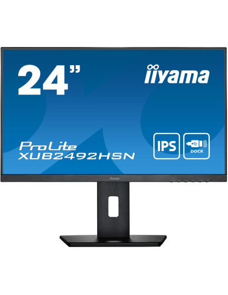 IIYAMA PROLITE XUB2492HSN-B1 23.8" IPS 1920x1080 @75Hz USB-C Dock 65W + LAN, HDMI, DP, Full Ergo
