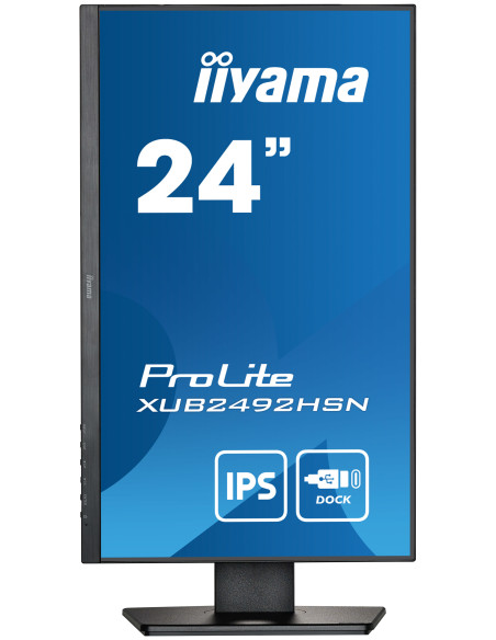 IIYAMA PROLITE XUB2492HSN-B1 23.8" IPS 1920x1080 @75Hz USB-C Dock 65W + LAN, HDMI, DP, Full Ergo