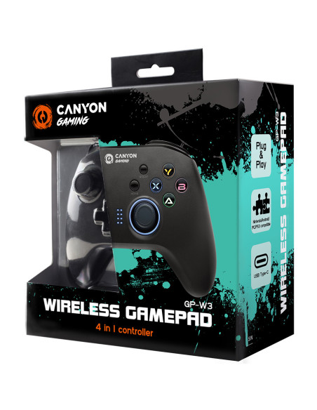 CANYON GP-W3, 2.4G Wireless Controller with built-in 600mah