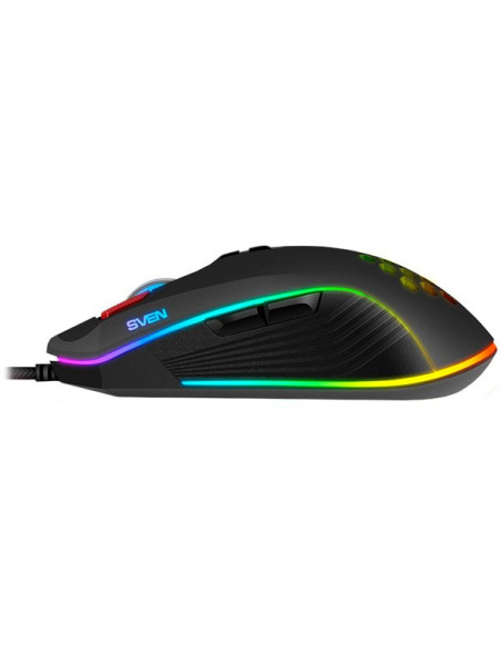 SVEN RX-G850 up to 6400 DPI Soft Touch Metal bottom Braided