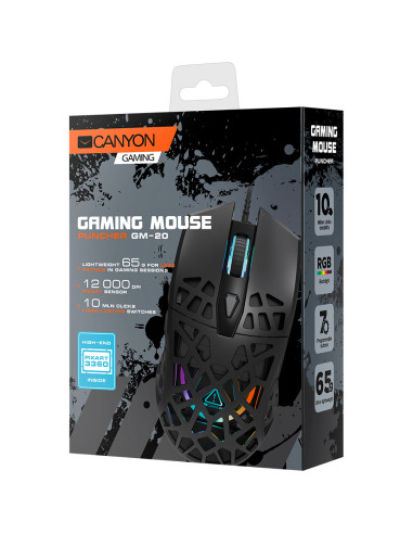 CANYON Puncher GM-20, High-end Gaming Mouse with 7 programmable