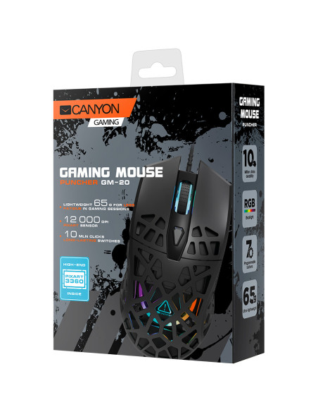 CANYON Puncher GM-20, High-end Gaming Mouse with 7 programmable