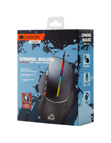 CANYON Apstar GM-12, Wired High-end Gaming Mouse with 6