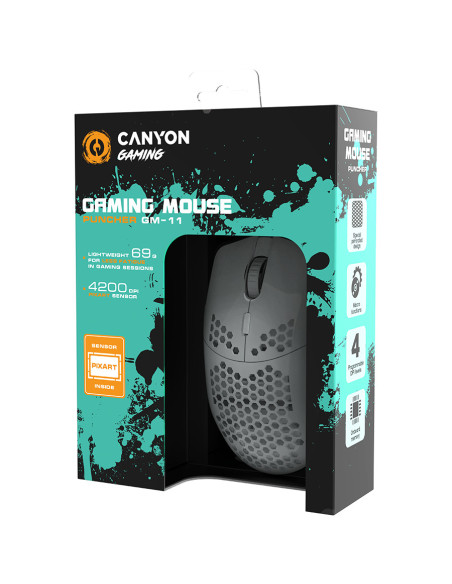CANYON Puncher GM-11, Gaming Mouse with 7 programmable buttons