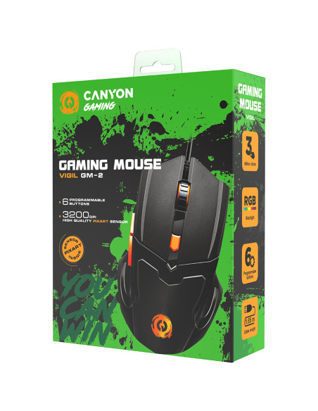 CANYON Vigil GM-2, Optical Gaming Mouse with 6 programmable