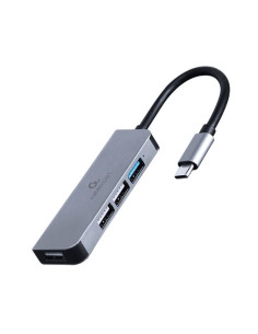 RY-UHB-CM-U3P1U2P3-01,HUB extern GEMBIRD, porturi USB: USB 3.1 x 1, USB 2.0 x 3, conectare prin USB Type-C, argintiu, "UHB-CM-U3 2