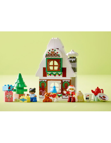 10976,LEGO DUPLO, Casuta din turta dulce a lui Mos Craciun, 10976, 50 piese