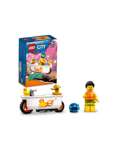 60333,LEGO City, Motocicleta de cascadorii cu cada, 60333, 118 piese