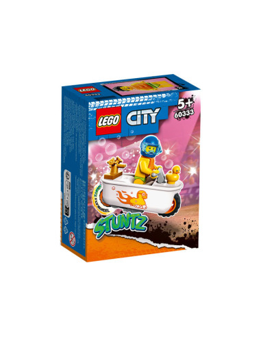 60333,LEGO City, Motocicleta de cascadorii cu cada, 60333, 118 piese