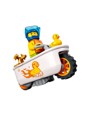 60333,LEGO City, Motocicleta de cascadorii cu cada, 60333, 118 piese