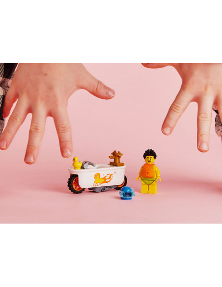 60333,LEGO City, Motocicleta de cascadorii cu cada, 60333, 118 piese