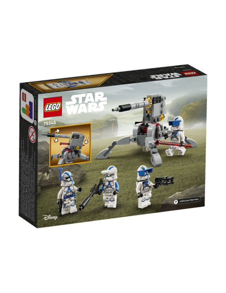75345,LEGO Star Wars, Pachet de lupta Clone Troopers divizia 501, 75345, 119 piese
