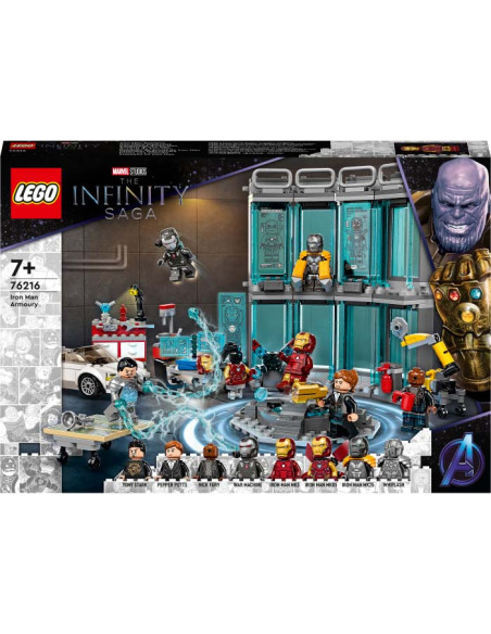 76216,LEGO Marvel Super Heroes, Sala Armurii, 76216, 496 piese