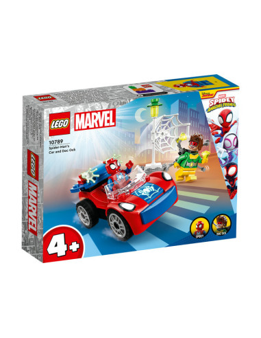 10789,LEGO Marvel Super Heroes, Masina lui Spider-Man si Doc Ock, 10789, 48 piese