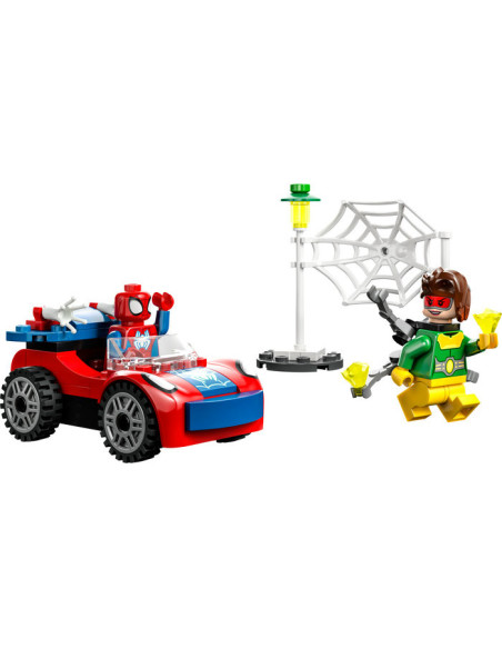 10789,LEGO Marvel Super Heroes, Masina lui Spider-Man si Doc Ock, 10789, 48 piese
