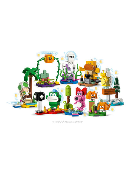 71413,LEGO Super Mario, Pachete cu personaje - Seria 6, 71413, 52 piese