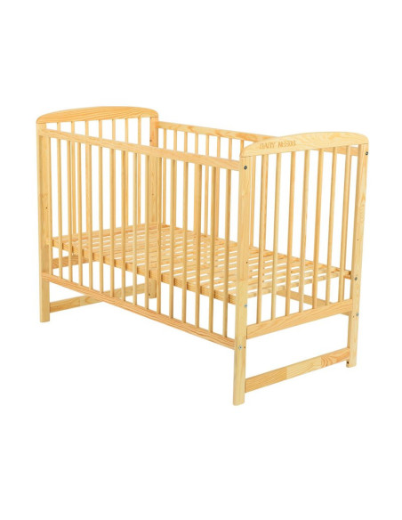 BN-BOOLA01NT,Babyneeds - Patut din lemn Ola 120x60 cm, Din lemn de pin, Stabil si rezistent, Inaltime saltea reglabila pe 3 nive