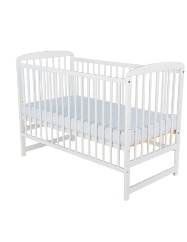 BN-BOOLA10CM01AL,Babyneeds - Patut din lemn Ola 120x60 cm, Din lemn de pin, Stabil si rezistent, Inaltime saltea reglabila pe 3 
