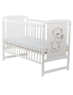 BN-BOTIM10CM01AL,BabyNeeds - Patut din lemn Timmi 120x60 cm, Din lemn de pin si mdf, Stabil si rezistent, Inaltime saltea reglab 2