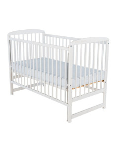 BN-BOOLA03AL,BabyNeeds - Patut din lemn Ola 120x60 cm, Cu laterala culisanta, Din lemn de pin, Stabil si rezistent, Inaltime sal 2