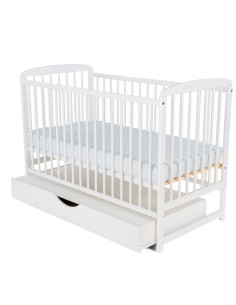 BN-BOOLA02AL,BabyNeeds - Patut din lemn Ola 120x60 cm, Cu sertar cu capac, Din lemn de pin si mdf, Stabil si rezistent, Inaltime