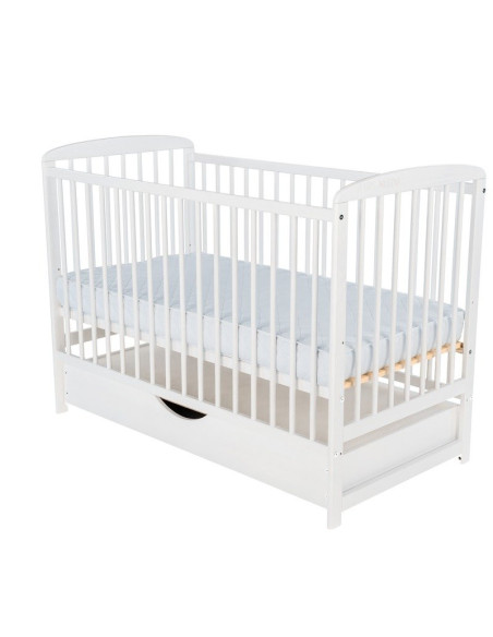 BN-BOOLA10CM02AL,BabyNeeds - Patut din lemn Ola 120x60 cm, Cu sertar cu capac, Din lemn de pin si mdf, Stabil si rezistent, Inal