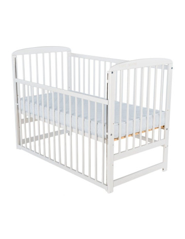 BN-BOOLA10CM03AL,Babyneeds - Patut din lemn Ola 120x60 cm, Cu laterala culisanta, Din lemn de pin, Stabil si rezistent, Inaltime