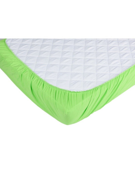 BN-BN77,BabyNeeds - Set 2 cearceafuri cu elastic 120x60 cm, Crem+Verde