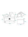 BN-LO-SvenPlus_Tq/Grey,Lionelo - Patut pliant cu doua nivele Sven Plus, 120x60 cm, arcada jucarii, masuta de infasat, vibratii, 
