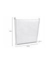 BN-LO-Tulia_White,Lionelo - Poarta de siguranta cu suruburi Tulia, Textila, Retractabila din Poliester, 140 cm, Conform cu stand