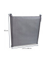 BN-LO-Tulia_Grey,Lionelo - Poarta de siguranta cu suruburi Tulia, Textila, Retractabila din Poliester, 140 cm, Conform cu standa