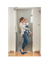 BN-LO-Tulia_Grey,Lionelo - Poarta de siguranta cu suruburi Tulia, Textila, Retractabila din Poliester, 140 cm, Conform cu standa
