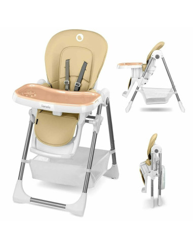 BN-LO-LINNPLUS_Beige,Lionelo - Scaun de masa Reglabil, 6 Pozitii pe inaltime, Spatar reglabil in 3 pozitii, Linn Plus din metal,