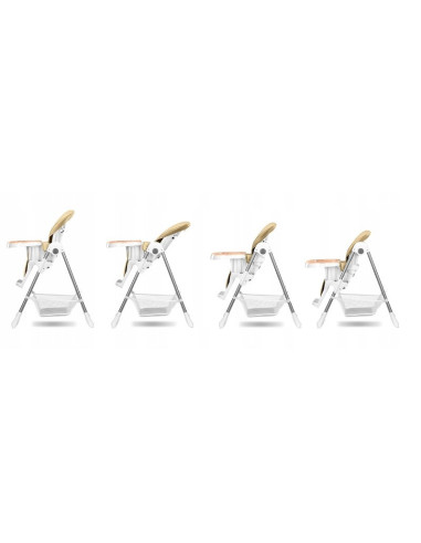 BN-LO-LINNPLUS_Beige,Lionelo - Scaun de masa Reglabil, 6 Pozitii pe inaltime, Spatar reglabil in 3 pozitii, Linn Plus din metal,